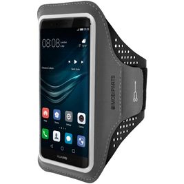 Mobiparts Comfort Fit Telefoonhouder Hardlopen Huawei P9 Sport Hoesje Neopreen Sportarmband - Zwart