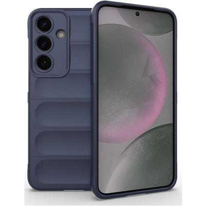 Mobigear Bumpy Samsung Galaxy S25 Plus Hoesje Flexibel TPU Backcover - Donkerblauw