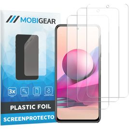 Mobigear Xiaomi Redmi Note 10S Screenprotector Folie - Case Friendly (3-Pack)