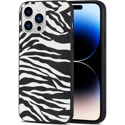 Mobigear Safari iPhone 14 Pro Max Hoesje Flexibel TPU Backcover - Zebra