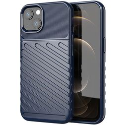 Mobigear Groove iPhone 13 Mini Hoesje Flexibel TPU Backcover - Blauw