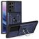 Mobigear Armor Ring Cam Slide Samsung Galaxy S22 Ultra Hoesje Hardcase Backcover Shockproof met Ringhouder - Blauw