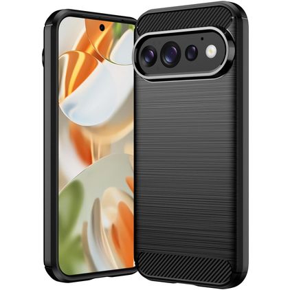 Mobigear Brushed Slim Google Pixel 11 Pro Hoesje Flexibel TPU Backcover - Zwart