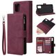 Mobigear Zipper Samsung Galaxy A51 Hoesje Bookcase Portemonnee - Rood