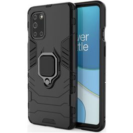 Mobigear Armor Ring OnePlus 8T Hoesje Hardcase Backcover Shockproof met Ringhouder - Zwart