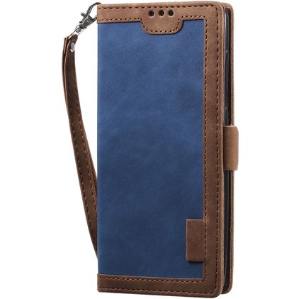 Mobigear Two Tone Huawei P40 Pro Hoesje Bookcase Portemonnee - Bruin / Blauw