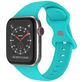 Mobigear Sport Dual Siliconen Apple Watch Bandje Druksluiting - 49/46/45/44 mm - Turquoise