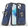 Mobigear Armor Ring iPhone 13 Hoesje Hardcase Backcover Shockproof met Ringhouder - Blauw
