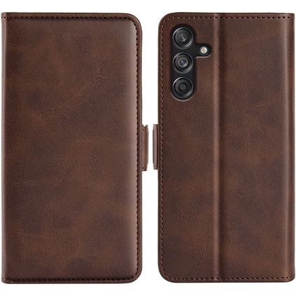 Mobigear Slim Magnet Samsung Galaxy M55 Hoesje Bookcase Portemonnee - Bruin