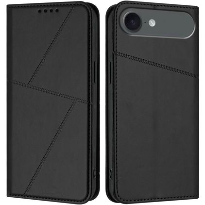 Mobigear Frosted Flip iPhone Air Hoesje Bookcase Portemonnee - Zwart