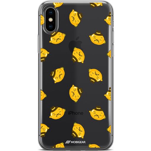 Mobigear Design iPhone XS Max Hoesje Flexibel TPU Backcover - Lemon