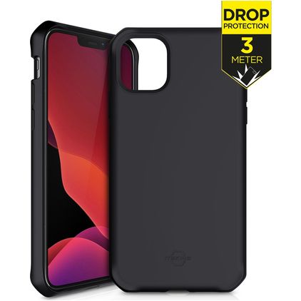 ITSKINS SpectrumSolid iPhone 12 Pro Max Hoesje Flexibel TPU Backcover Shockproof - Plain Black