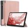 Mobigear Tri-Fold Samsung Galaxy Tab S9 Plus Hoes Bookcase + Stylus Houder - Roségoud