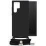 Mobilize Lanyard Gelly Samsung Galaxy S22 Ultra Flexibel TPU Hoesje met koord - Zwart