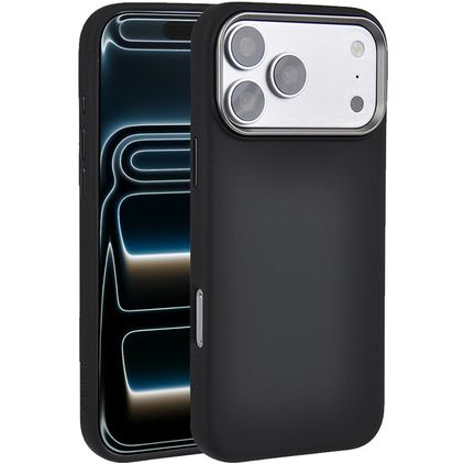 Valenta Silk iPhone 17 Pro Max Siliconen MagSafe Hoesje Backcover Shockproof - Zwart