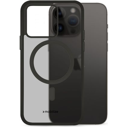Mobilize Hybrid iPhone 14 Pro Max MagSafe Hoesje Hardcase Backcover Shockproof - Zwart