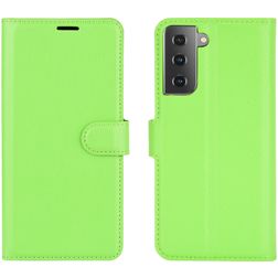 Mobigear Classic Samsung Galaxy S21 Hoesje Bookcase Portemonnee - Groen