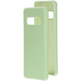 Mobiparts Samsung Galaxy S10 Siliconen Hoesje Backcover - Pistache Green Mobiparts Samsung Galaxy S10 Siliconen Hoesje Backcover - Pistache Green