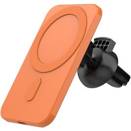 Mobigear ColorCharge MagSafe Telefoonhouder Auto Ventilatierooster Magnetisch Universeel - Oranje
