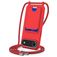 Mobigear Lanyard Card iPhone Air Siliconen Hoesje met koord en Pasjeshouder - Rood