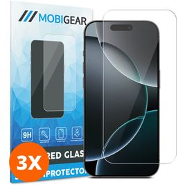 Mobigear iPhone 16 Pro Glazen Screenprotector - Case Friendly (3-Pack)
