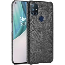 Mobigear Croco OnePlus 8 Pro Hoesje Hardcase Backcover - Zwart