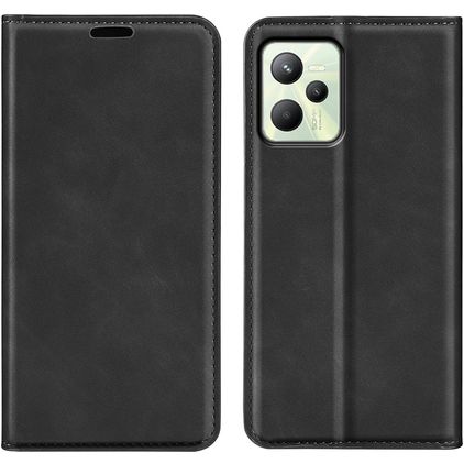 Mobigear Retro Slim Realme C35 Hoesje Bookcase Portemonnee - Zwart