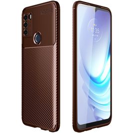Mobigear Racing Motorola Moto G50 Hoesje Flexibel TPU Backcover - Bruin