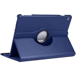 Mobigear DuoStand Huawei MediaPad T5 10.1 Hoes Draaibare Bookcase - Donkerblauw