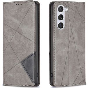 Mobigear Rhombus Slim Samsung Galaxy S24 Hoesje Bookcase - Grijs