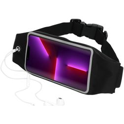 Mobiparts Comfort Fit Belt Telefoonhouder Hardlopen iPhone 13 Pro Sport Hoesje Neopreen Heuptas - Zwart