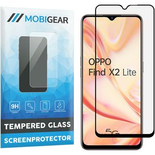 Mobigear Premium OPPO Find X2 Lite Glazen Screenprotector - Case Friendly - Zwart