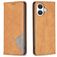 Mobigear Rhombus Slim iPhone 17 Hoesje Bookcase - Cognac