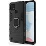 Mobigear Armor Ring Realme C21 Hoesje Hardcase Backcover Shockproof met Ringhouder - Zwart