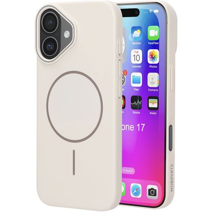 Mobiparts Slim Line iPhone 17 MagSafe Hoesje Hardcase Backcover - Off White