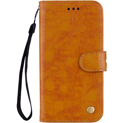Mobigear Wallet Samsung Galaxy A50 Hoesje Bookcase Portemonnee - Cognac