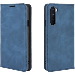 Mobigear Retro Slim OnePlus Nord Hoesje Bookcase Portemonnee - Blauw