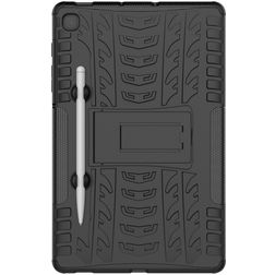 Mobigear Tire Samsung Galaxy Tab S6 Lite Hardcase Backcover + Stylus Houder + Standaard - Zwart