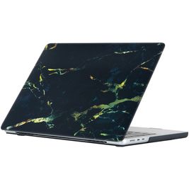 Mobigear Marble MacBook Air 15 Inch (2023-2025) Hoes Hardshell Laptopcover MacBook Case - Zwart / Bruin - Model A2941 / A3114 / A3241