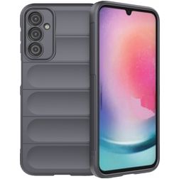 Mobigear Bumpy Samsung Galaxy A24 Hoesje Flexibel TPU Backcover - Charcoal