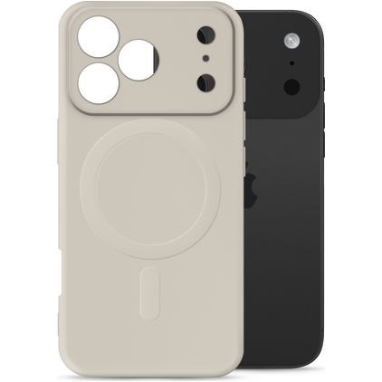 My Style Protective Flex iPhone 17 Pro Max MagSafe Hoesje Flexibel TPU Backcover - Antique White