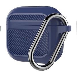 Mobigear Carbon Apple AirPods 3 Hoesje Flexibel Siliconen - Blauw