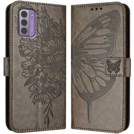 Mobigear Butterfly Nokia G42 Hoesje Bookcase Portemonnee - Grijs