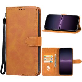Mobigear Wallet Sony Xperia 1 V Hoesje Bookcase Portemonnee - Bruin