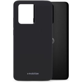 Mobilize Rubber Gelly Motorola Edge 40 Neo Hoesje Flexibel TPU Backcover - Matt Black