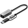 Cygnett Unite USB-A / USB-C naar Ethernet Adapter - Zilver