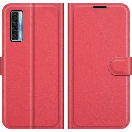Mobigear Classic TCL 20L Hoesje Bookcase Portemonnee - Rood
