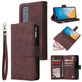Mobigear Zipper Huawei P40 Hoesje Bookcase Portemonnee - Bruin