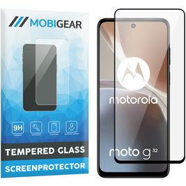 Mobigear Premium Motorola Moto G32 Glazen Screenprotector - Case Friendly - Zwart