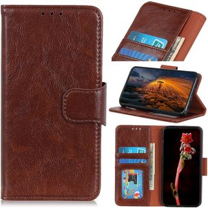 Mobigear Classy Motorola Moto E22 Hoesje Bookcase Portemonnee - Bruin